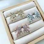 Baguette Web Earrings