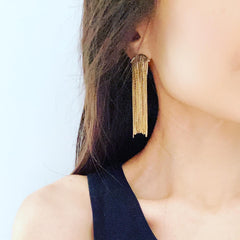 Metal Tassel Earrings