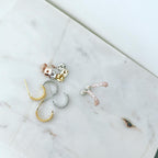 Round Bejeweled Hoop Earrings