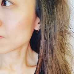 Star Pop-Up Hoop Earrings