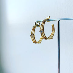 Clover Cable Hoop Earrings