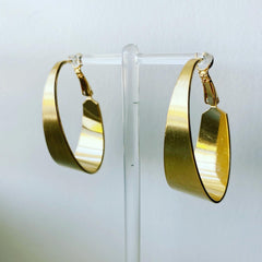 Matte Broad Hoop Earrings