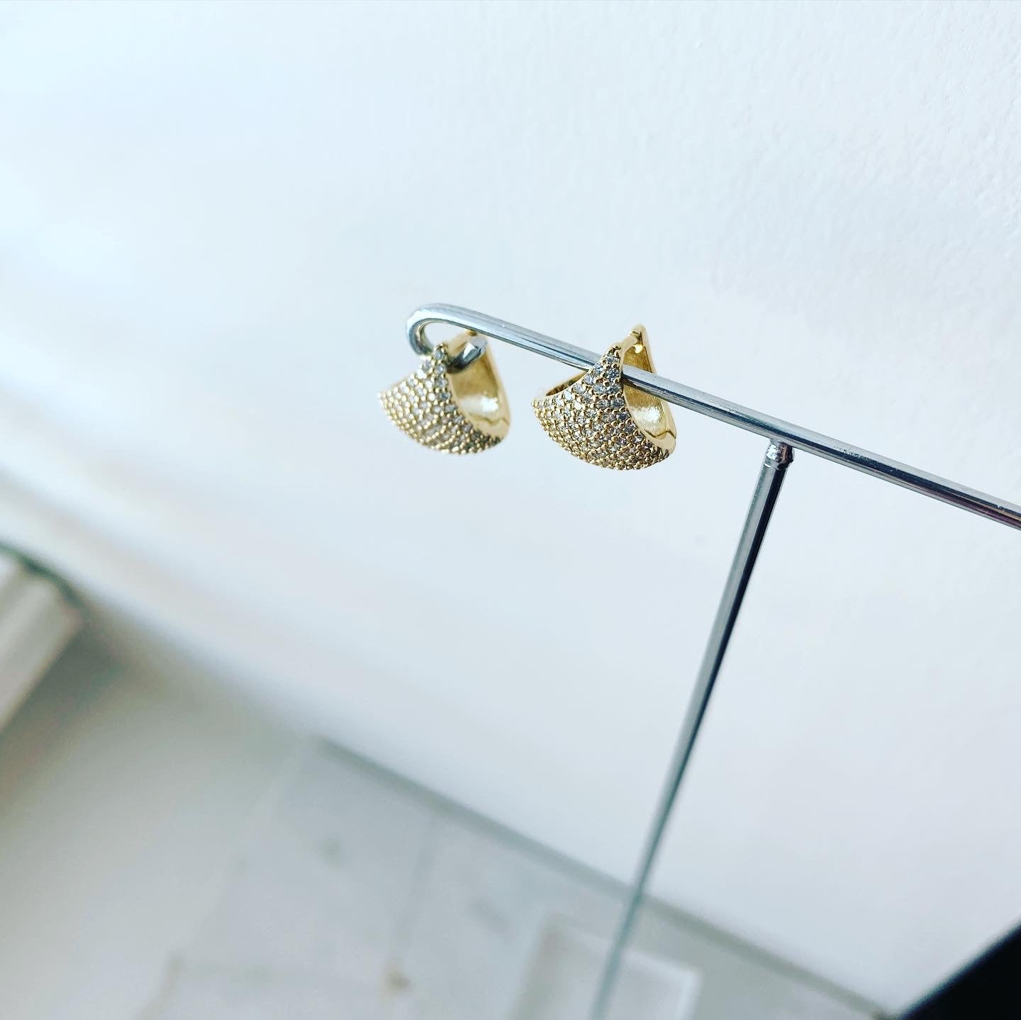 Pavé Teardrop Drip Earrings