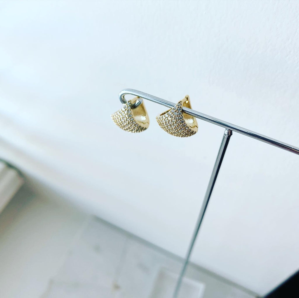 Pavé Teardrop Drip Earrings