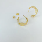Matte Disc Hoop Earrings