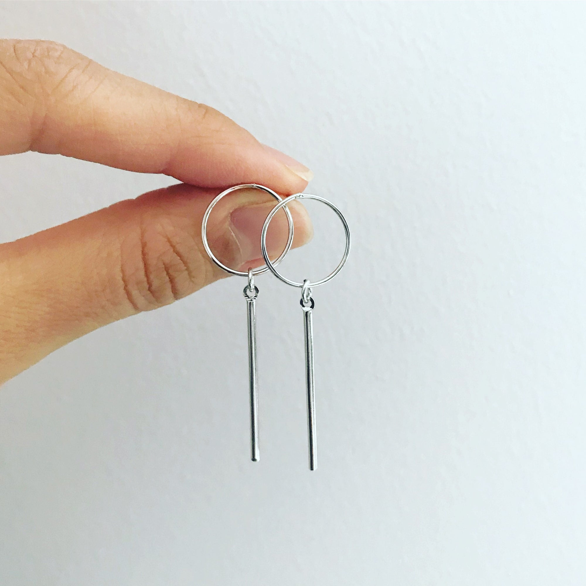 Hoop Bar Drop Earrings