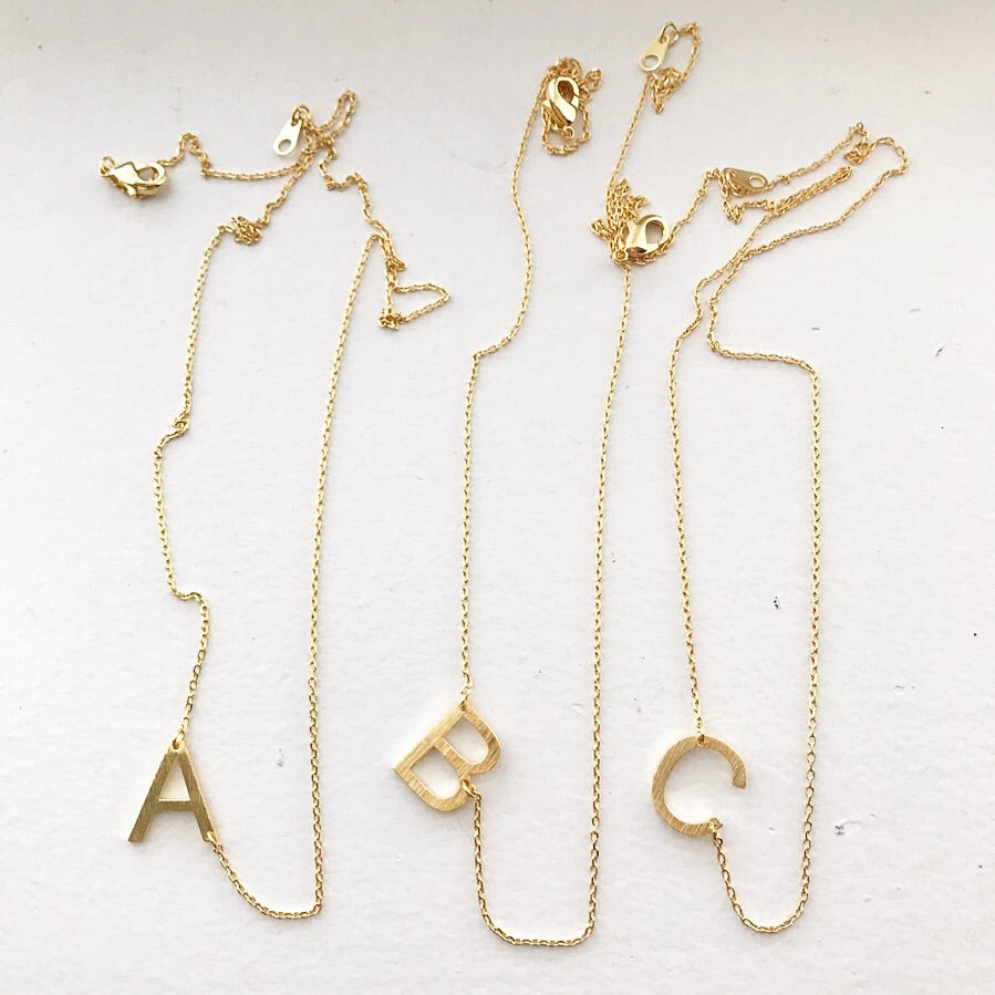 Initial (Slant) Necklace