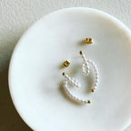 Pearl Cursive Earrings