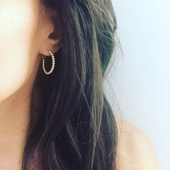 Dotty Beaded Hoop Earrings