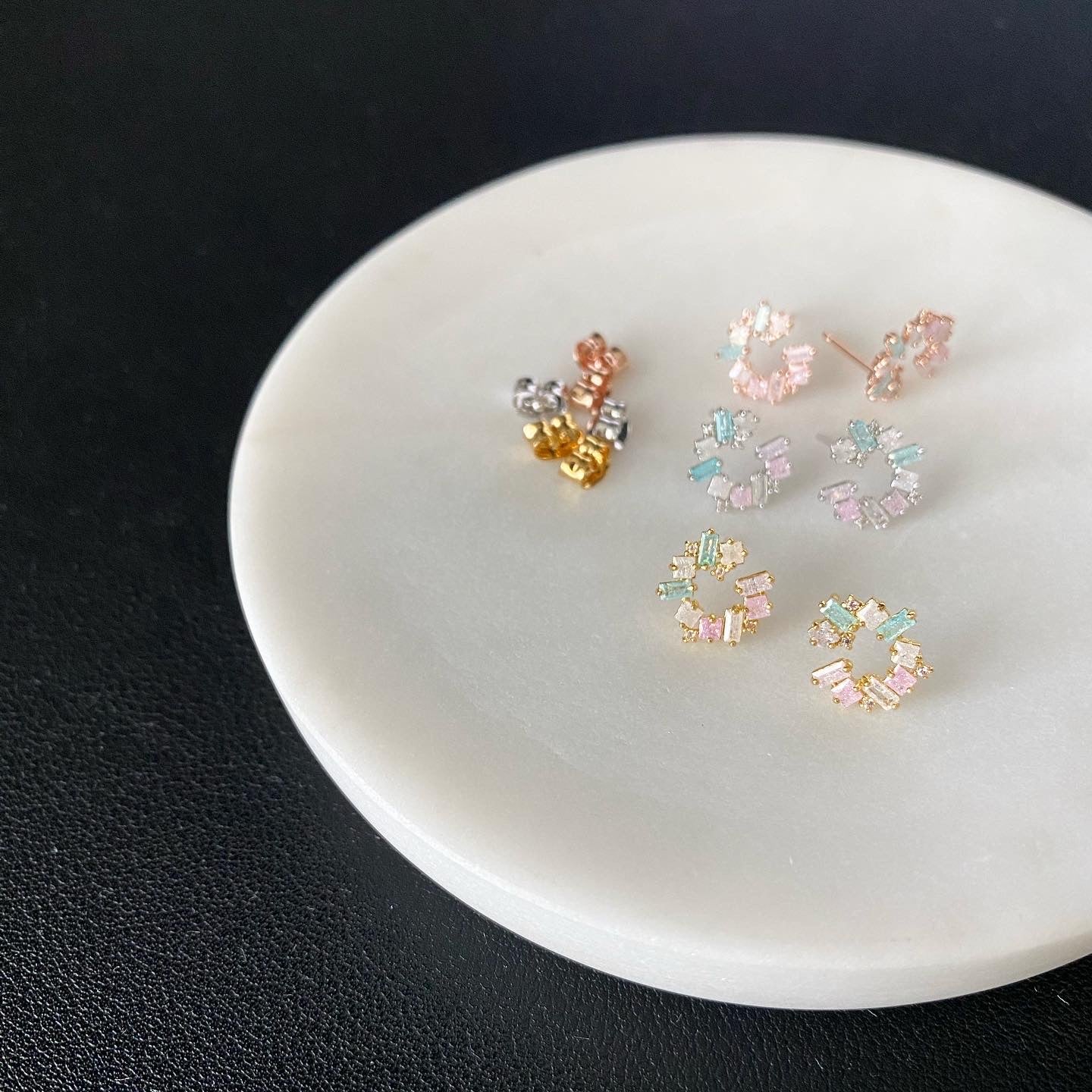 Pastel C-Shape Earrings