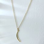 Waning Crescent Moon Necklace