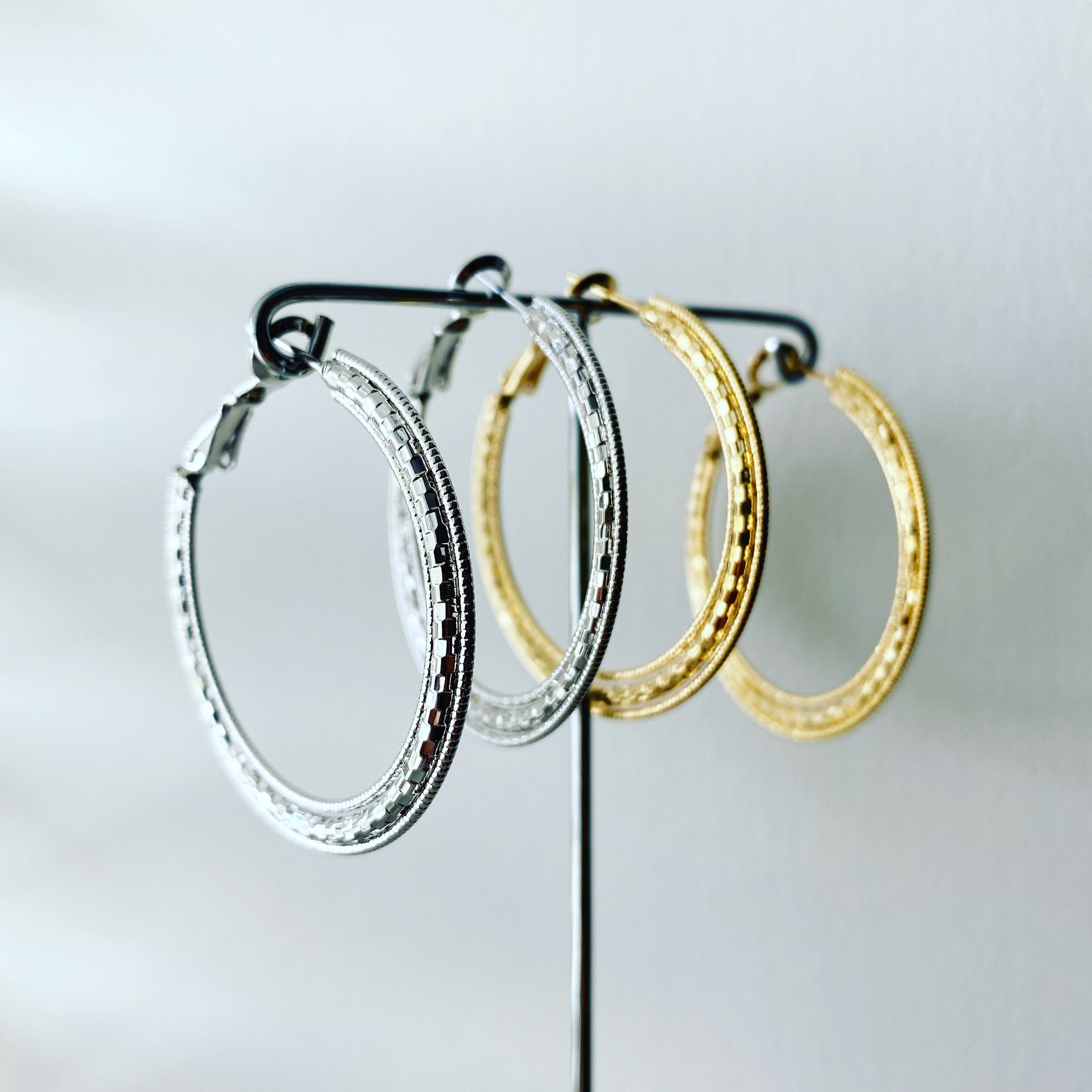 Inlay Hoop Earrings