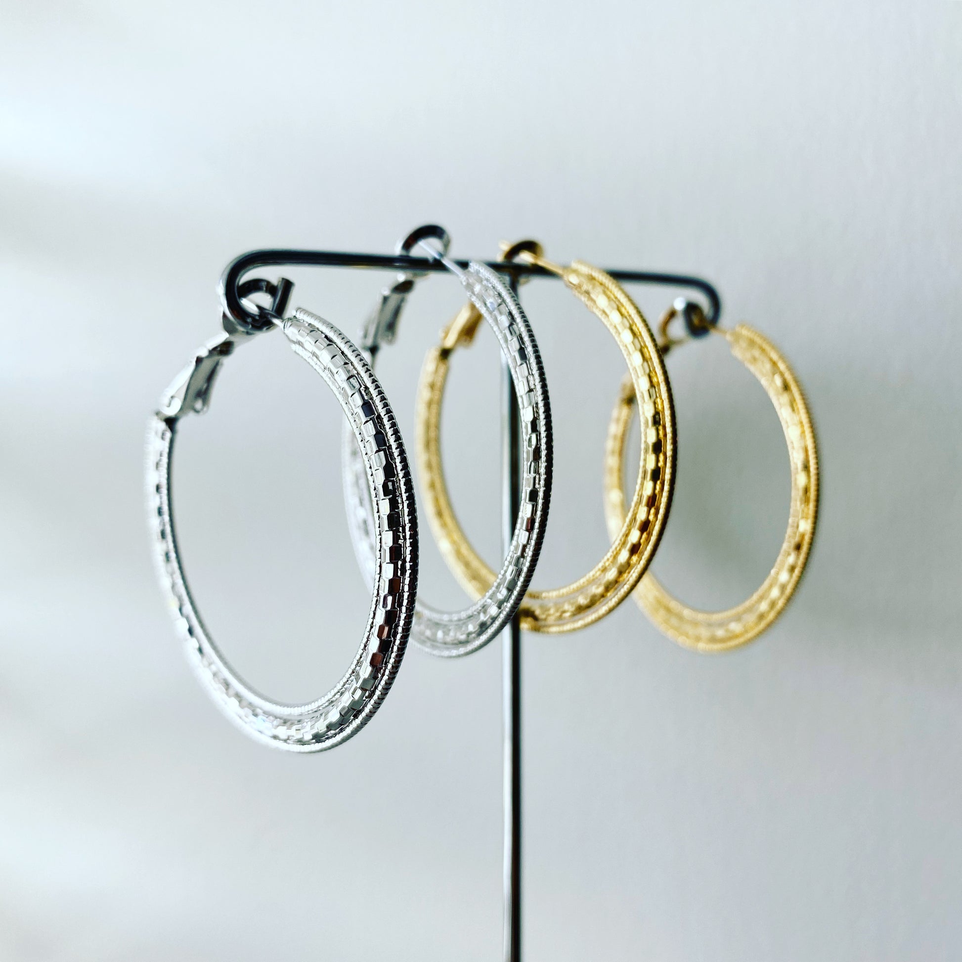 Inlay Hoop Earrings