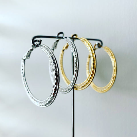 Inlay Hoop Earrings