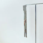 Herringbone & Bling Fringe Earrings