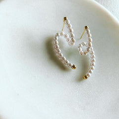 Pearl Cursive Earrings