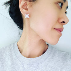 Crystal Carol Square Earrings