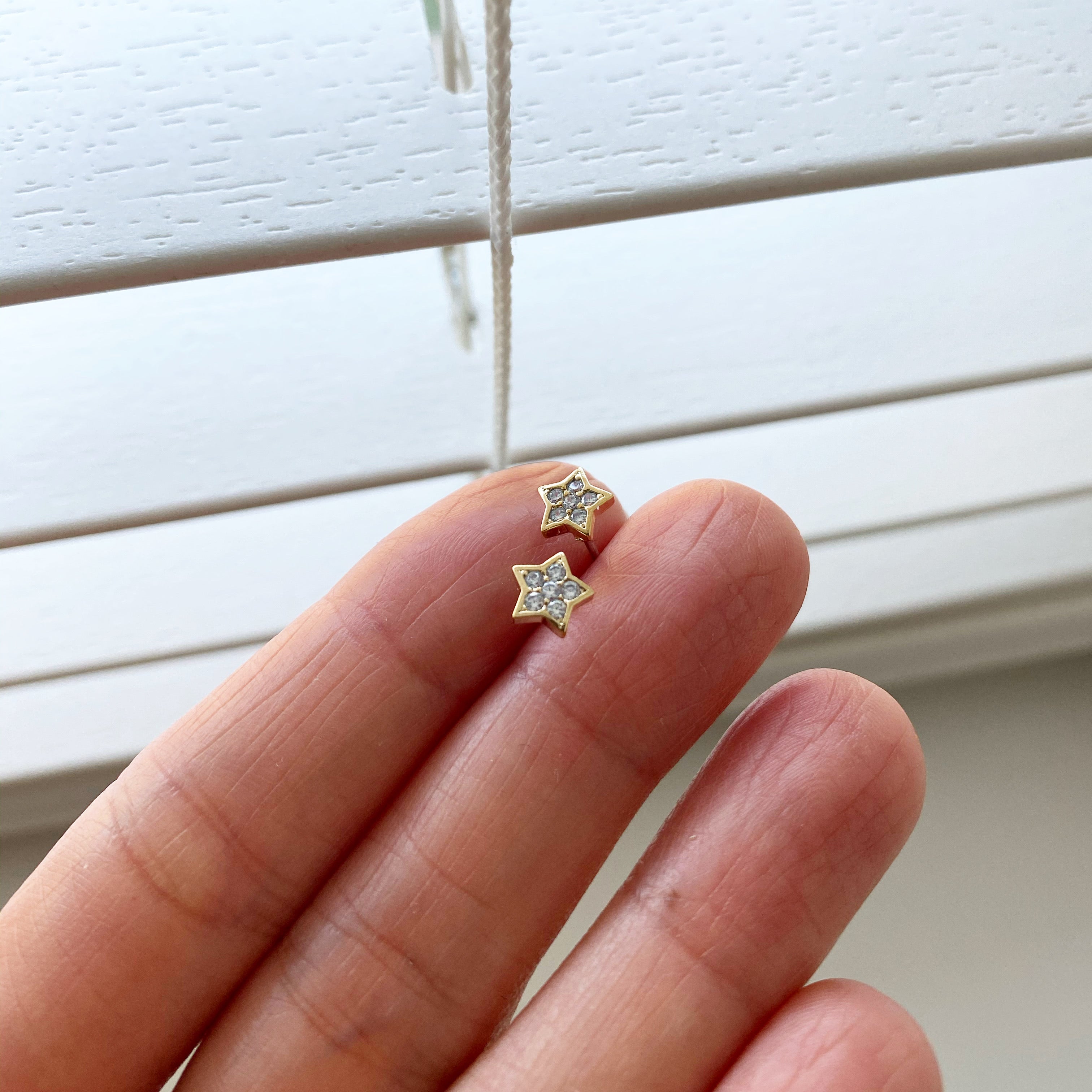 Pave Star Teeny Earrings