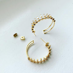 Crown Medley Hoop Earrings