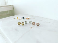 Micro Pavé Opal Earrings
