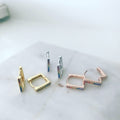 Square Huggie Earrings