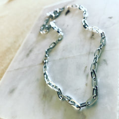 Flat Oval Chain Necklace