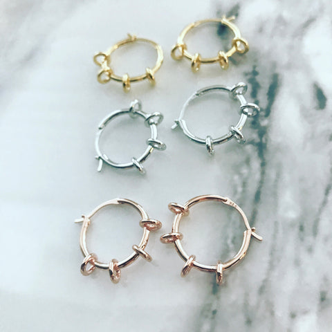 Hoop Earrings: Halo Rings