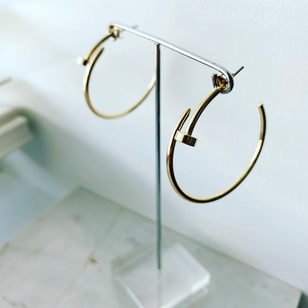 Nailed It Hoop Earrings
