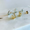 Pavé Protruding Hexagon Earrings