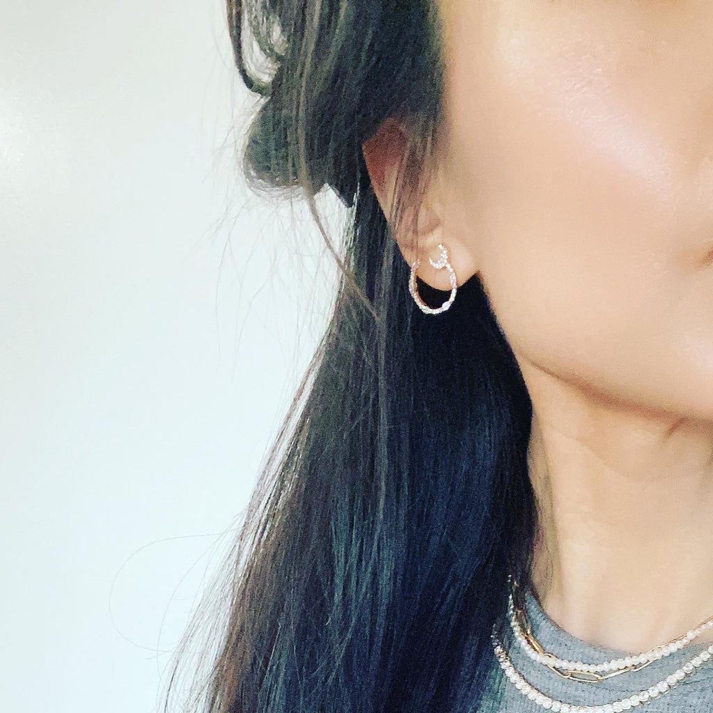 Moon & Star C-Loop Earrings