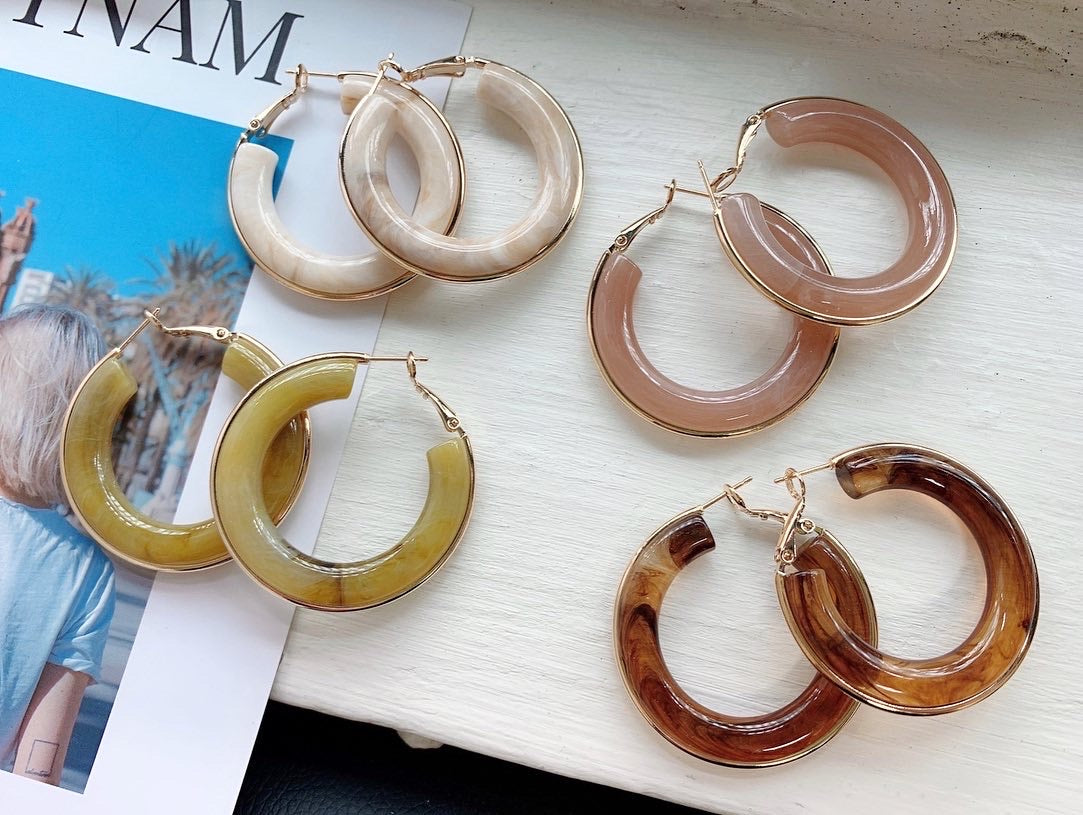 Acrylic Hoop Earrings | 8 colors