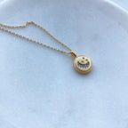 Moon & Star Sparkle Medallion Necklace