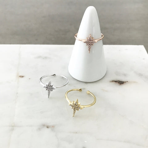 North Star Sparkle (Starburst) Ring