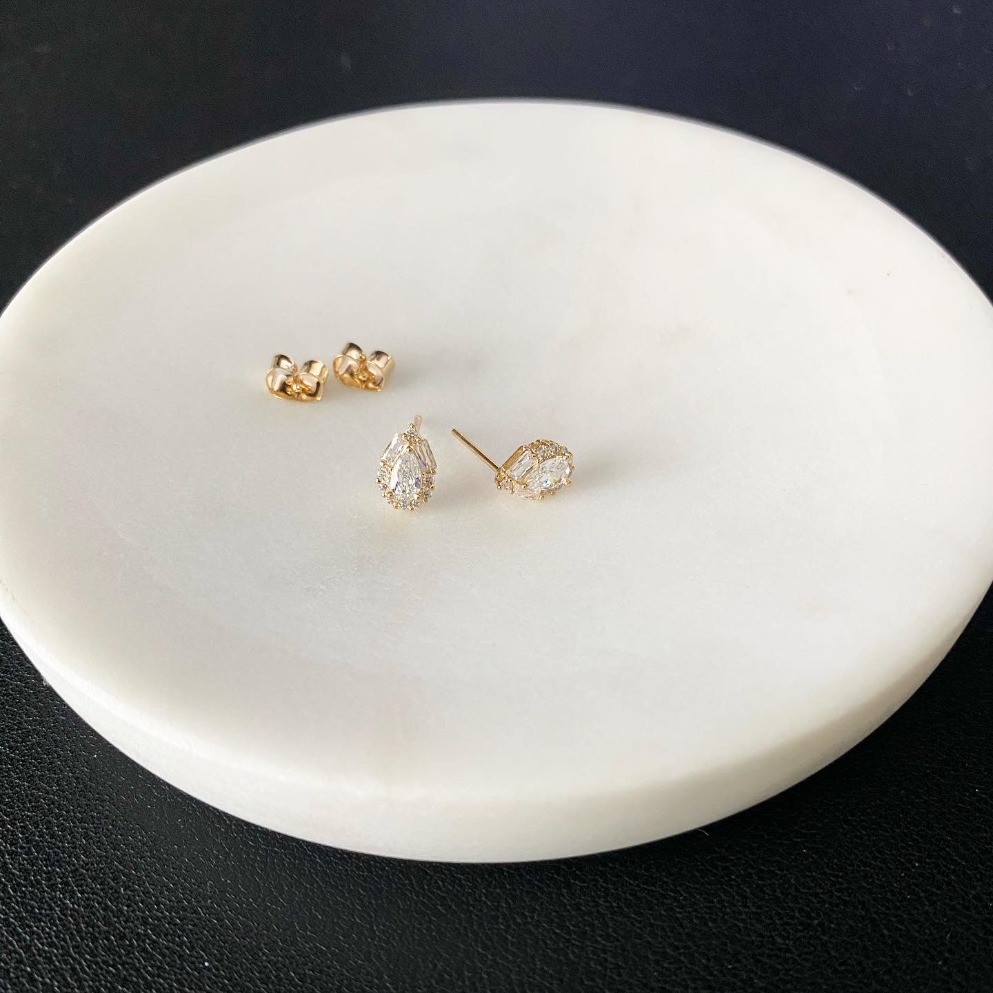 Teardrop Cubic Teeny Earrings