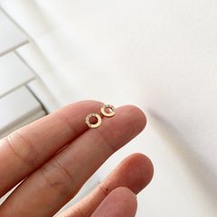 Demi Circle Teeny Earrings