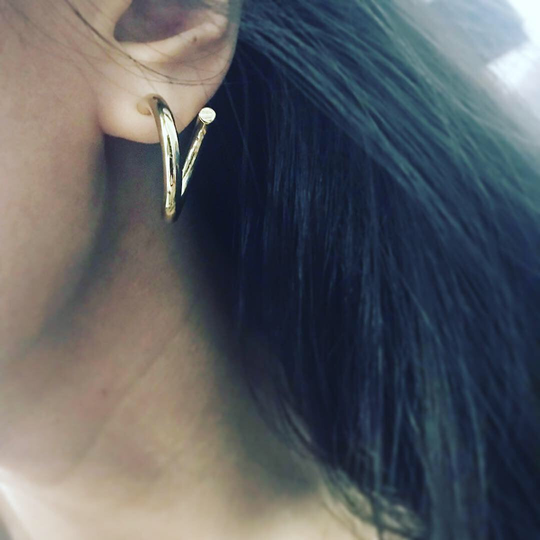 Warped Hoop Earrings