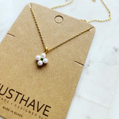 Pearl Flower Blossom Necklace