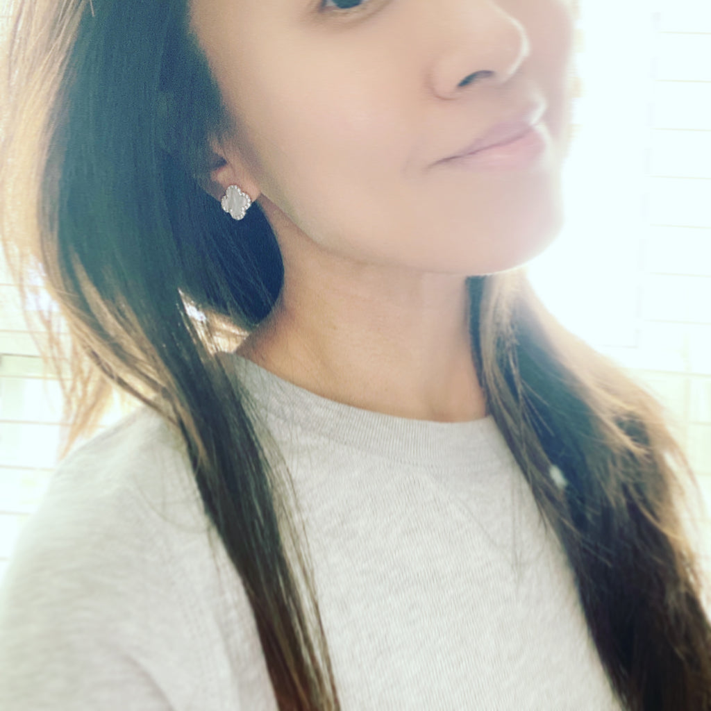 Clover Leaf (Pavé Trim) Earrings