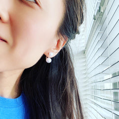 Front-Back: Pearl Dual Earrings