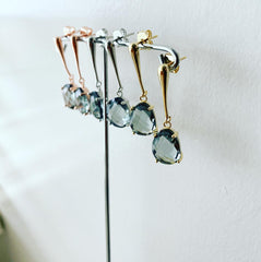 Twig Drop (Glass Stones) Earrings