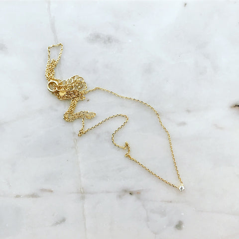 Barely There (2mm) Solitaire Necklace