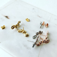 Teardrop Fan Climber Earrings