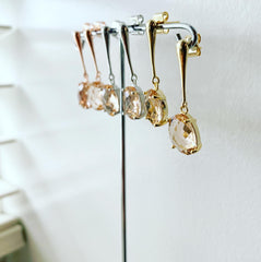 Twig Drop (Glass Stones) Earrings