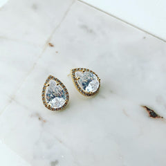 Crystal Teardrop Pear Earrings