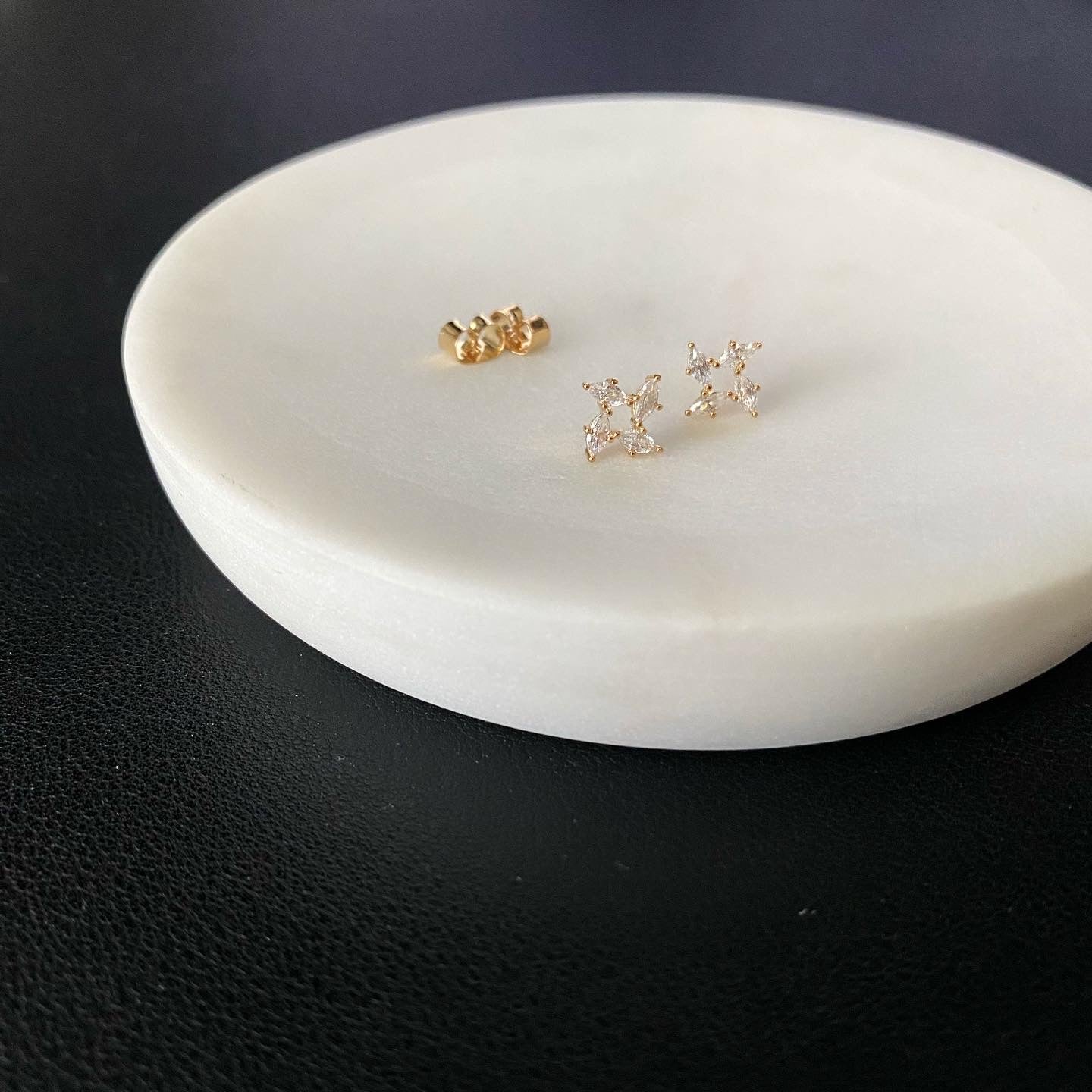 Pinwheel Cubic Teeny Earrings