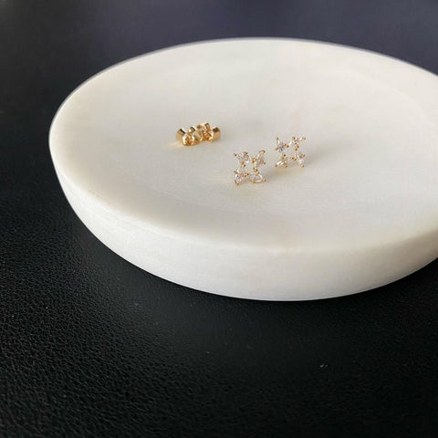 Pinwheel Cubic Teeny Earrings