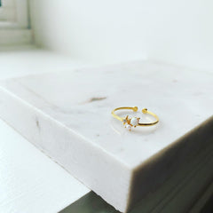 Opal & Pearl Duet Ring