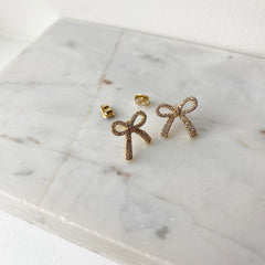 Ribbon Dazzle Earrings