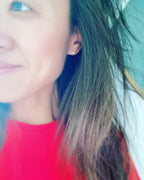 Huggie Hoop Earrings: Mini Flower