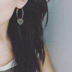 Love Charm Hoop Earrings